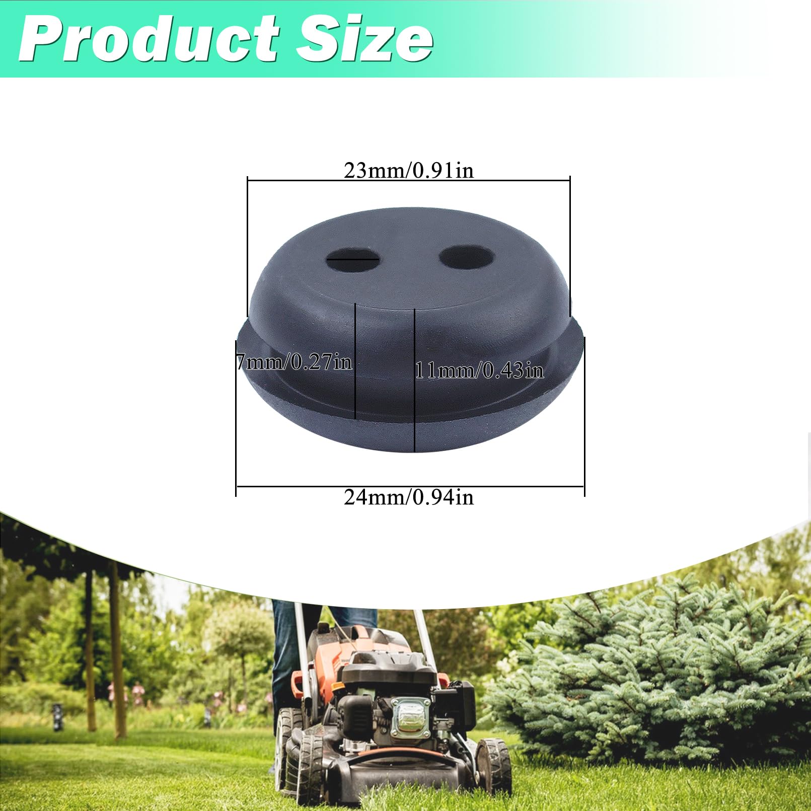 Adefol grommets fit Husqvarna, Honda, and Homelite models.