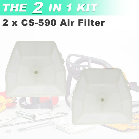 Adefol CS590 air filter label detail shows durability and seal integrity.