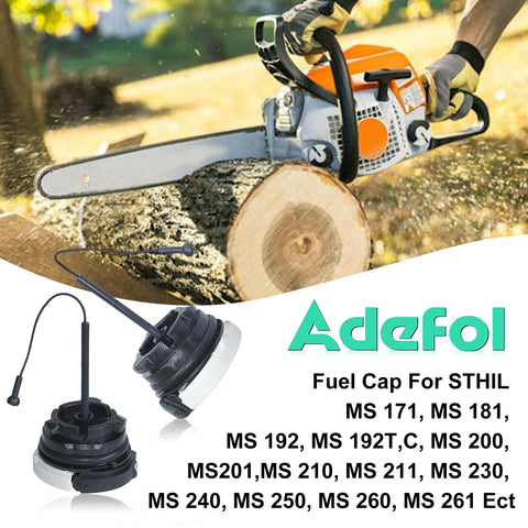 Adefol fuel cap for STIHL MS181; durable material and tight fit.