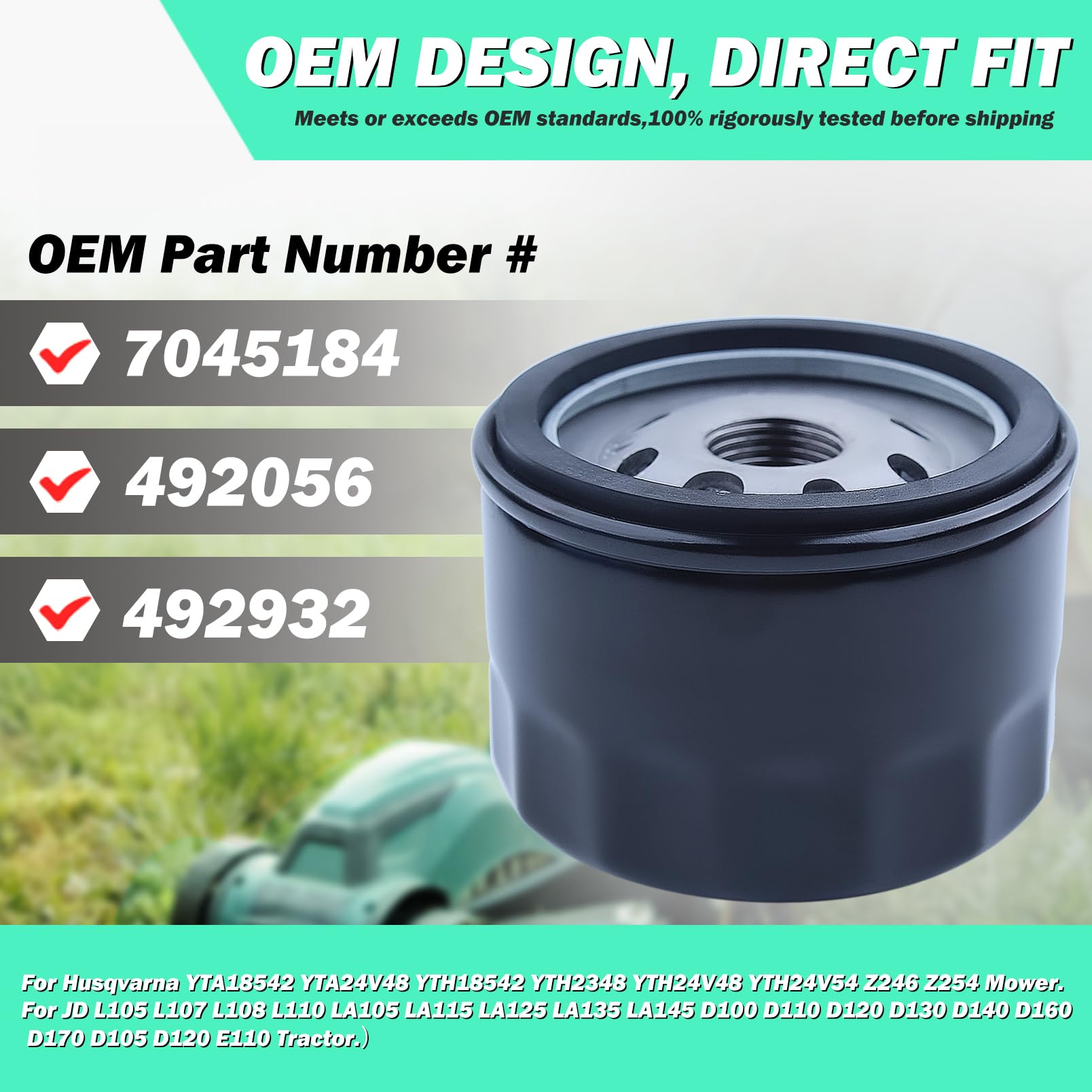Adefol fuel filter for Husqvarna supports smooth starts and steady operation