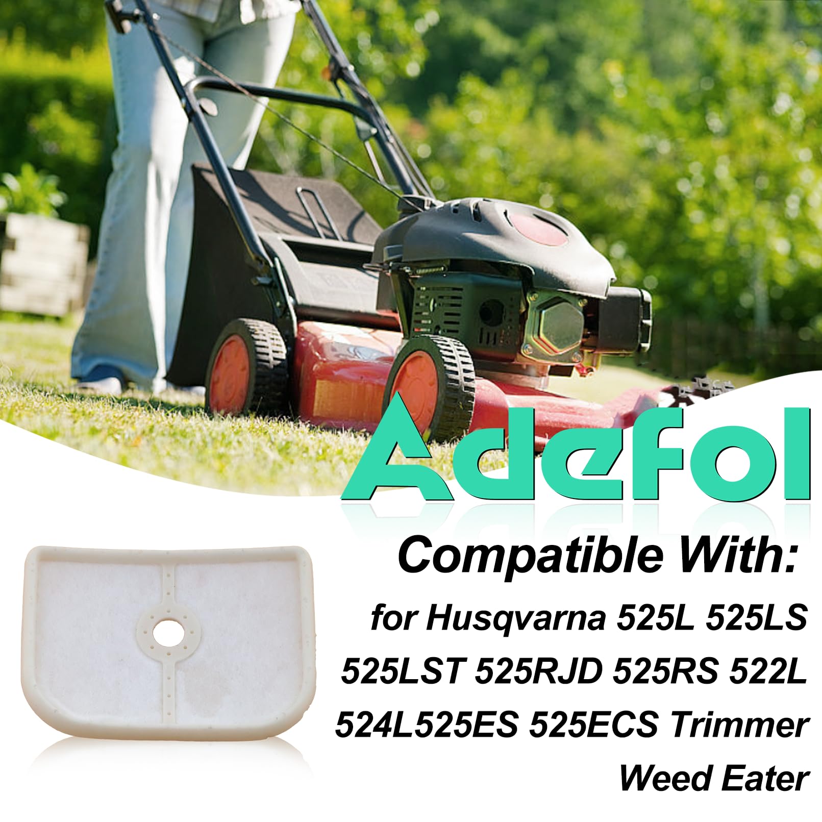 Adefol Husqvarna 525L pre-cleaner mounted for debris protection