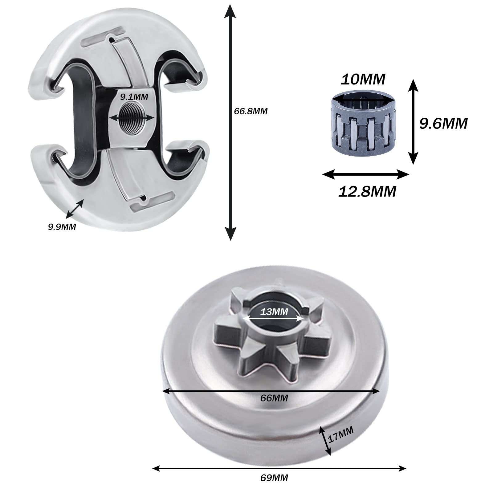Adefol replacement parts kit for 537110503 clutch system and fast rebuild.