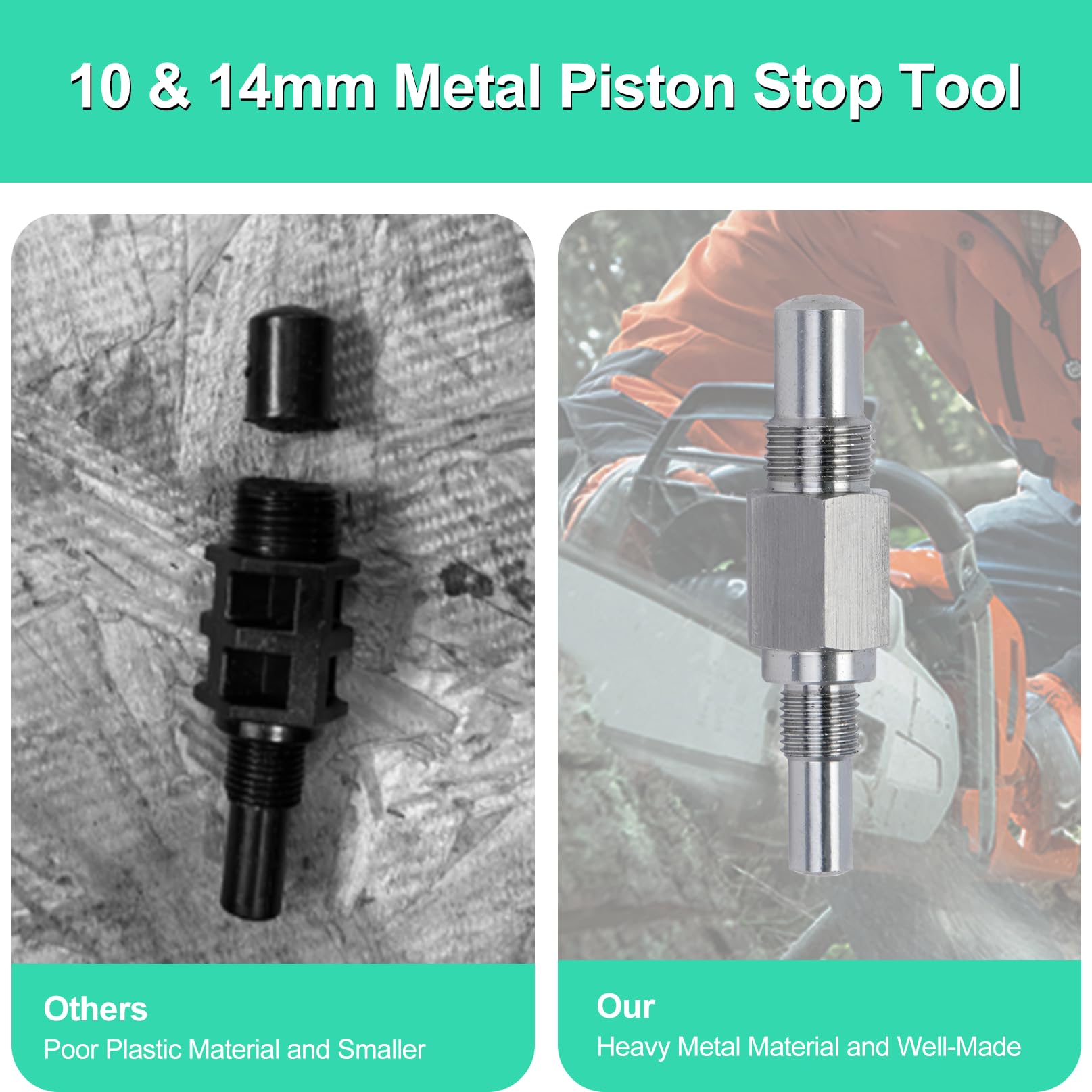 Adefol metal piston stop built from manganese steel for durability and rust resistance.