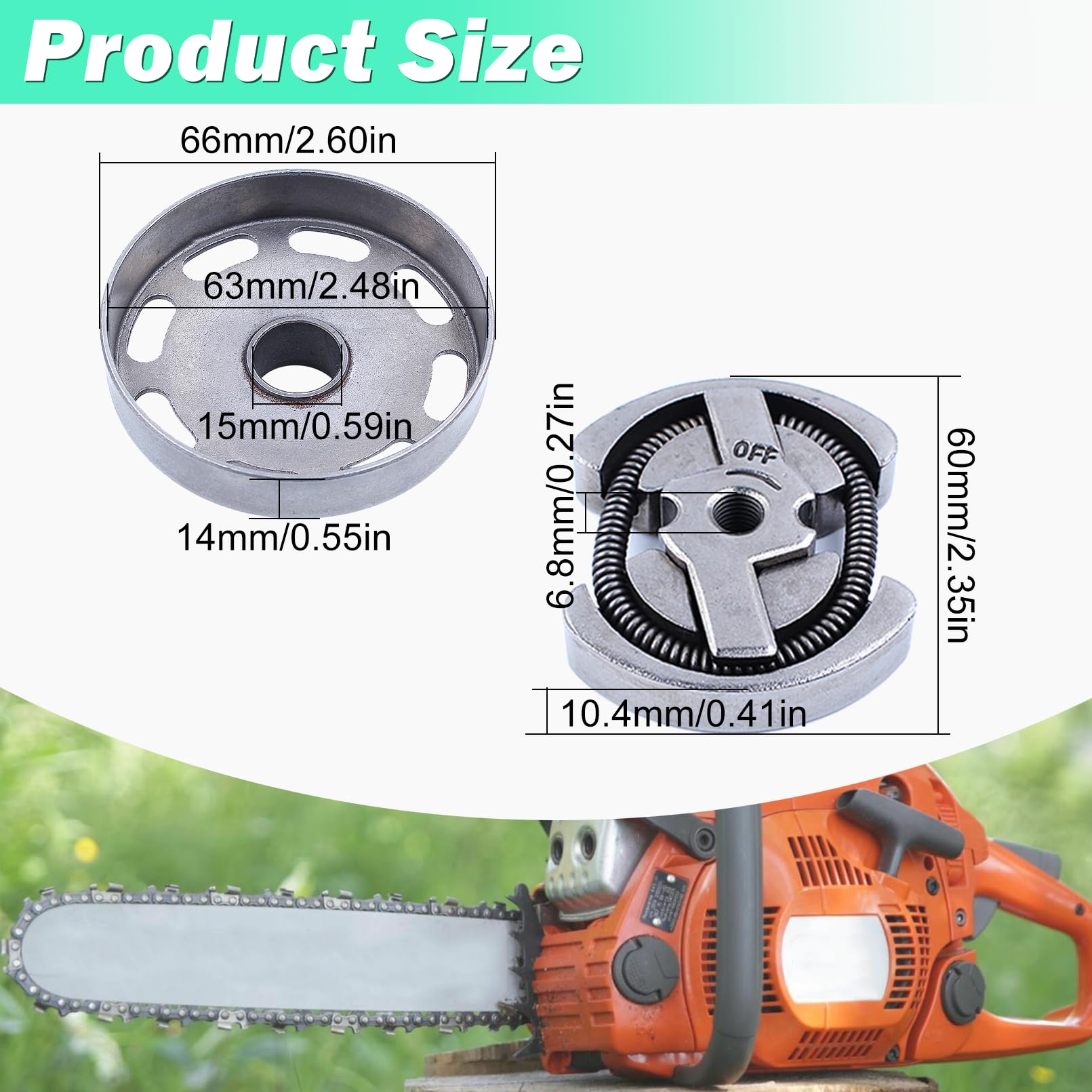 Adefol sprocket clutch drum included for smooth gear meshing and consistent performance