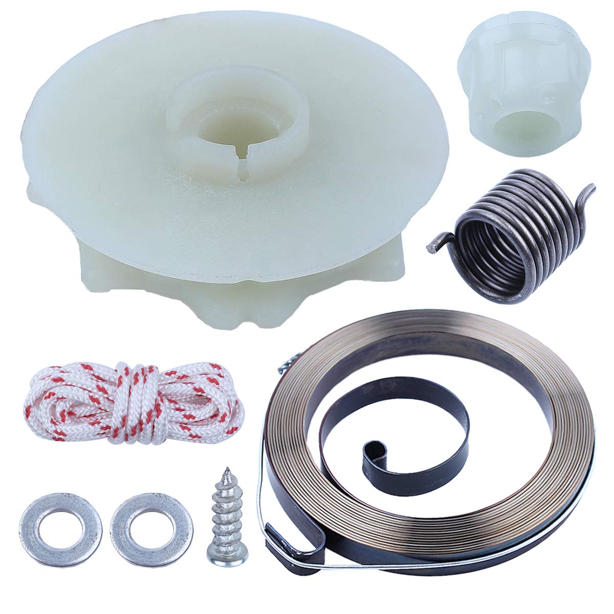 Adefol starter spring with hub for Poulan chainsaws.