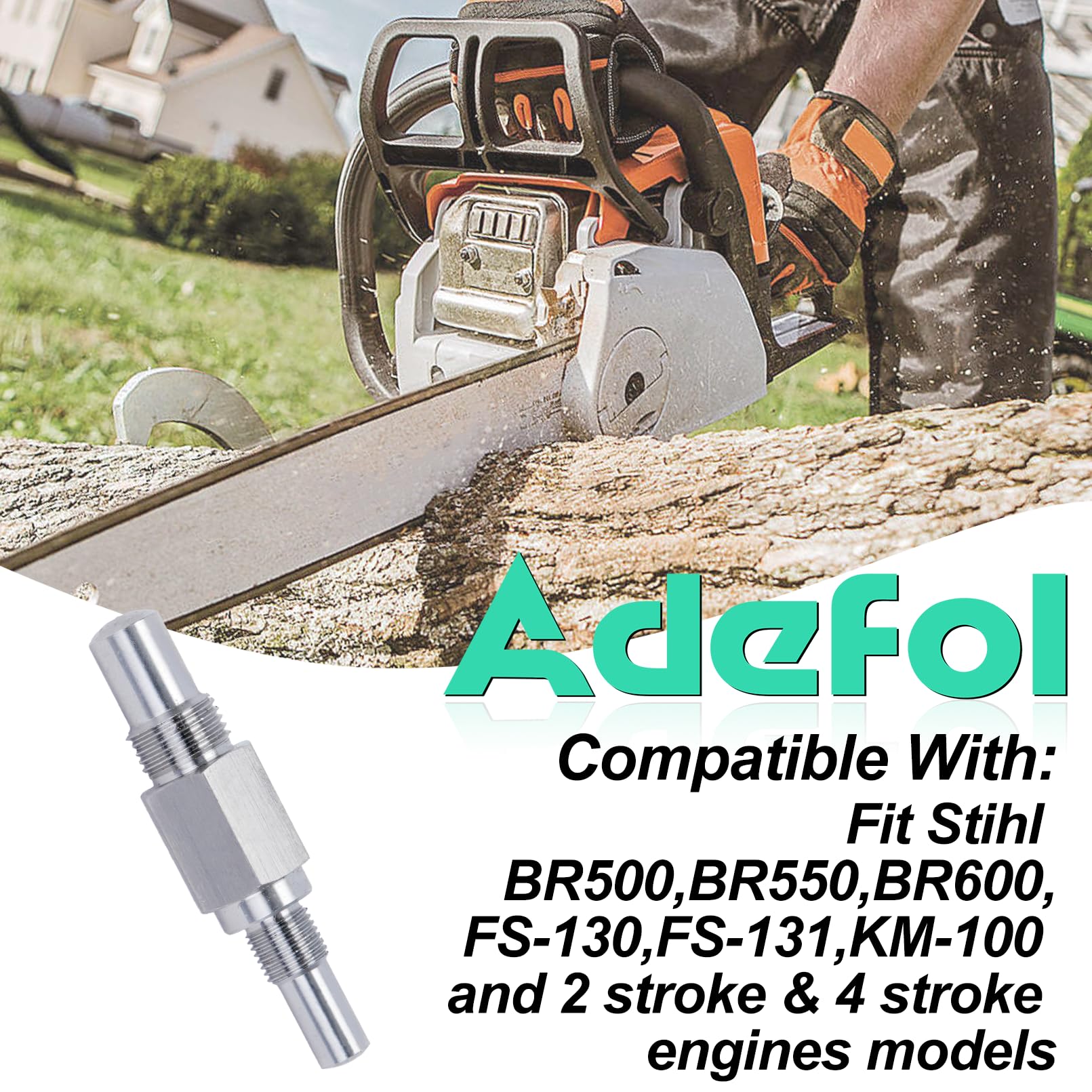 Adefol universal piston stop with 14mm thread for versatile engine compatibility.