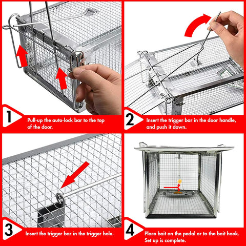 ADERFIA Chipmunk Trap 2 Pack outdoor setup highlights durable, reusable pest control.