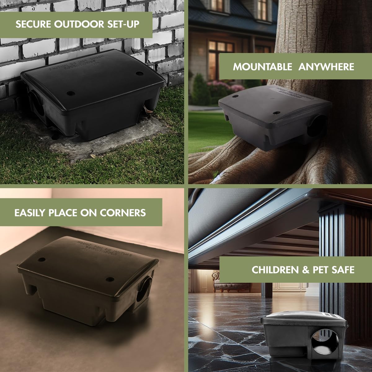 ADERFIA easy-to-use bait box ideal for quick setup and disposal