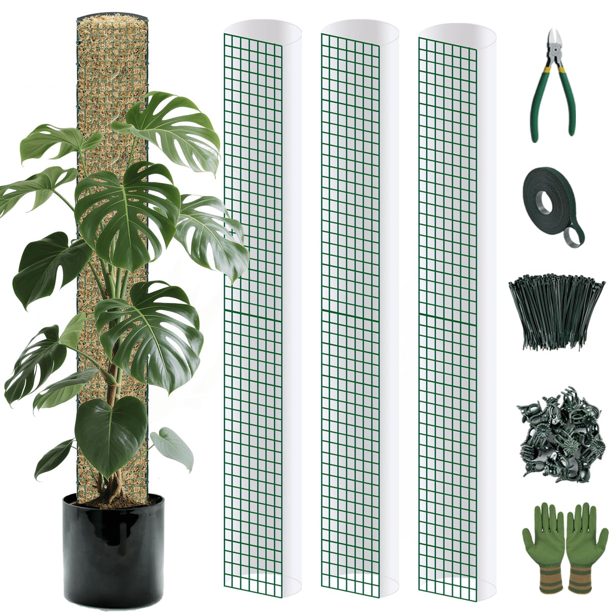 ADGYULB D-shape moss pole kit packaging for climbing plants