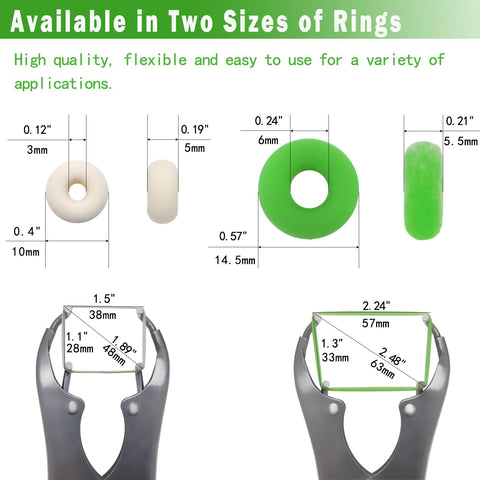 ADGYULB green rubber rings ready for secure banding tasks.