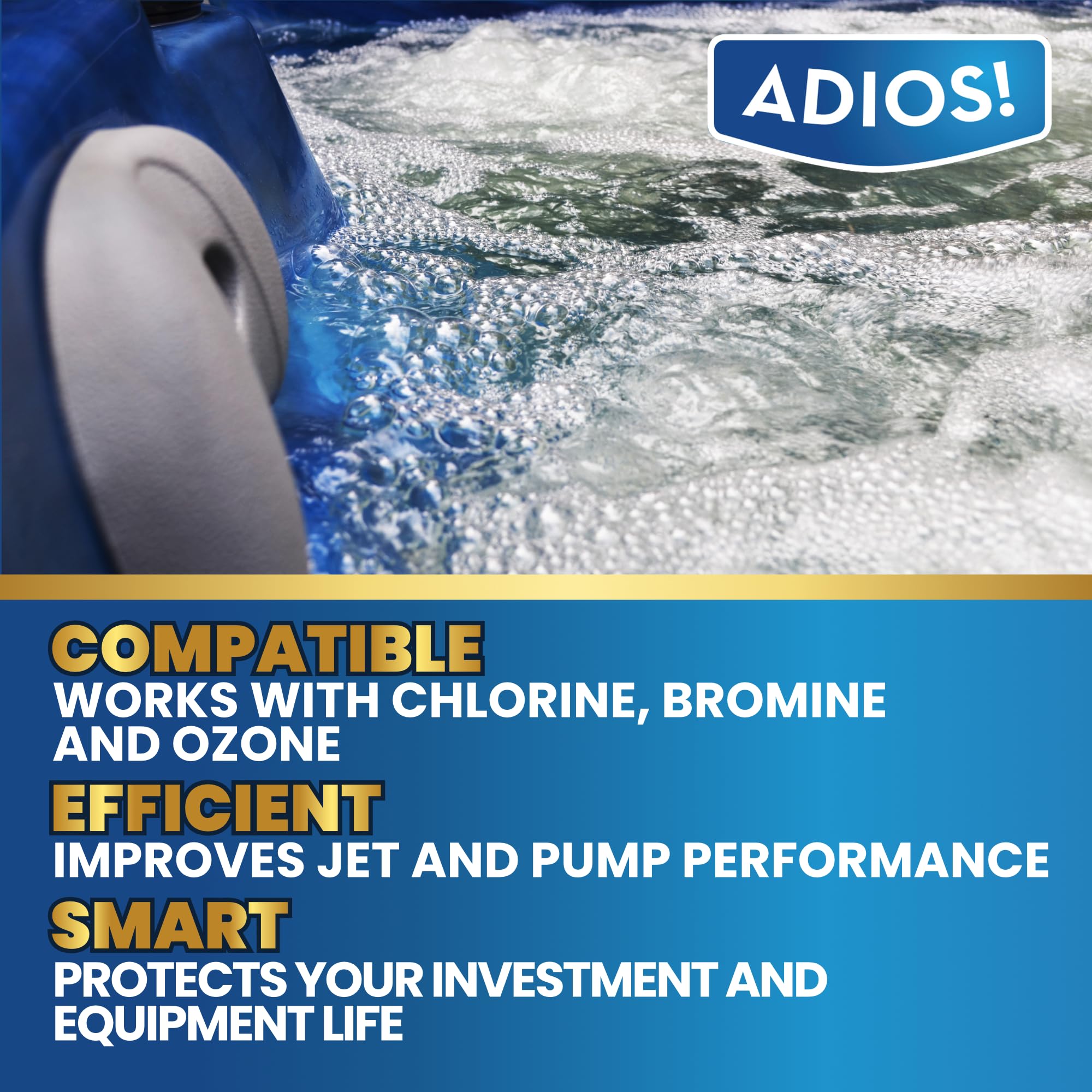 ADIOS! brand trusted by professionals with 30 years in spa care.