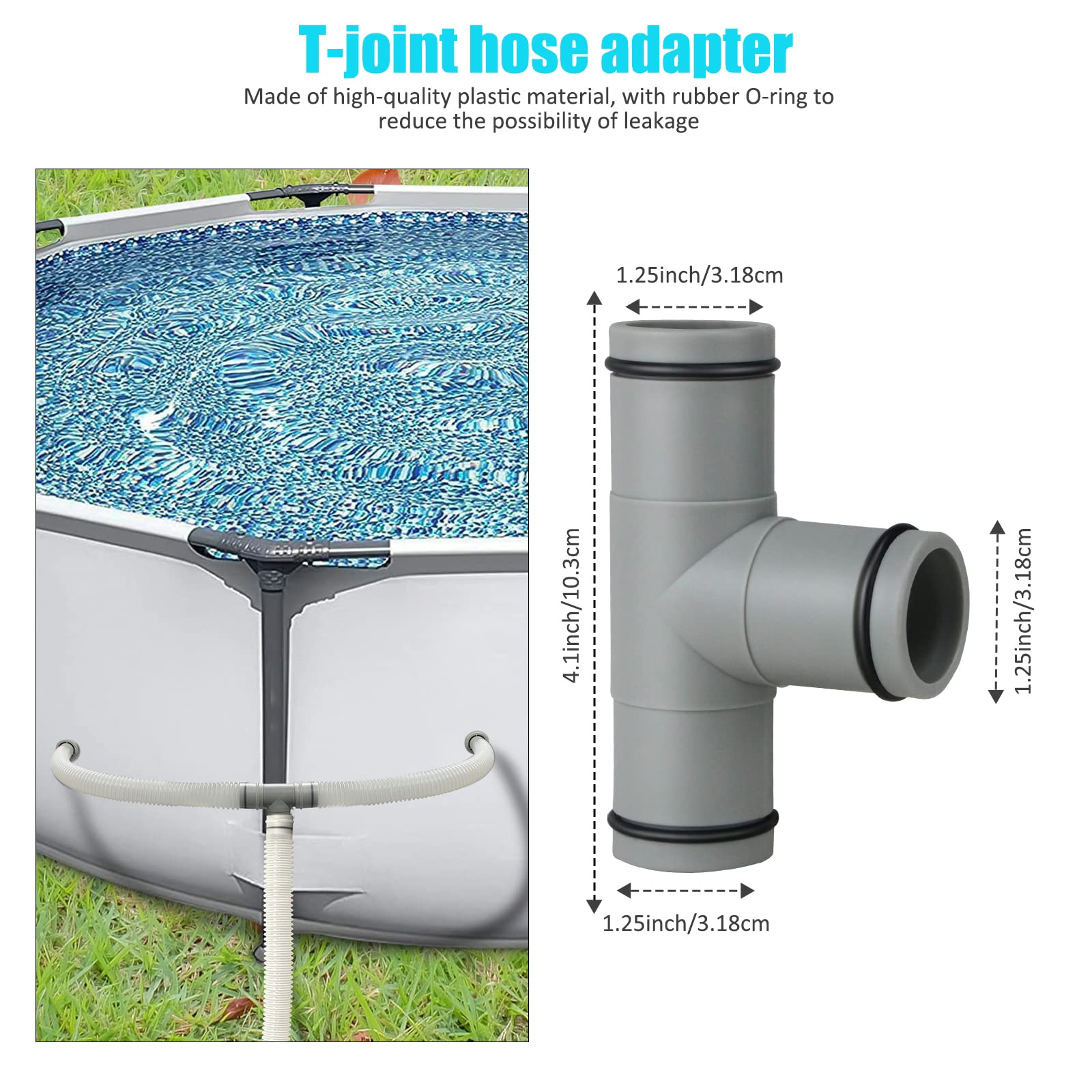 ADKUN pool pump hose adapter enables quick setup for above-ground pools