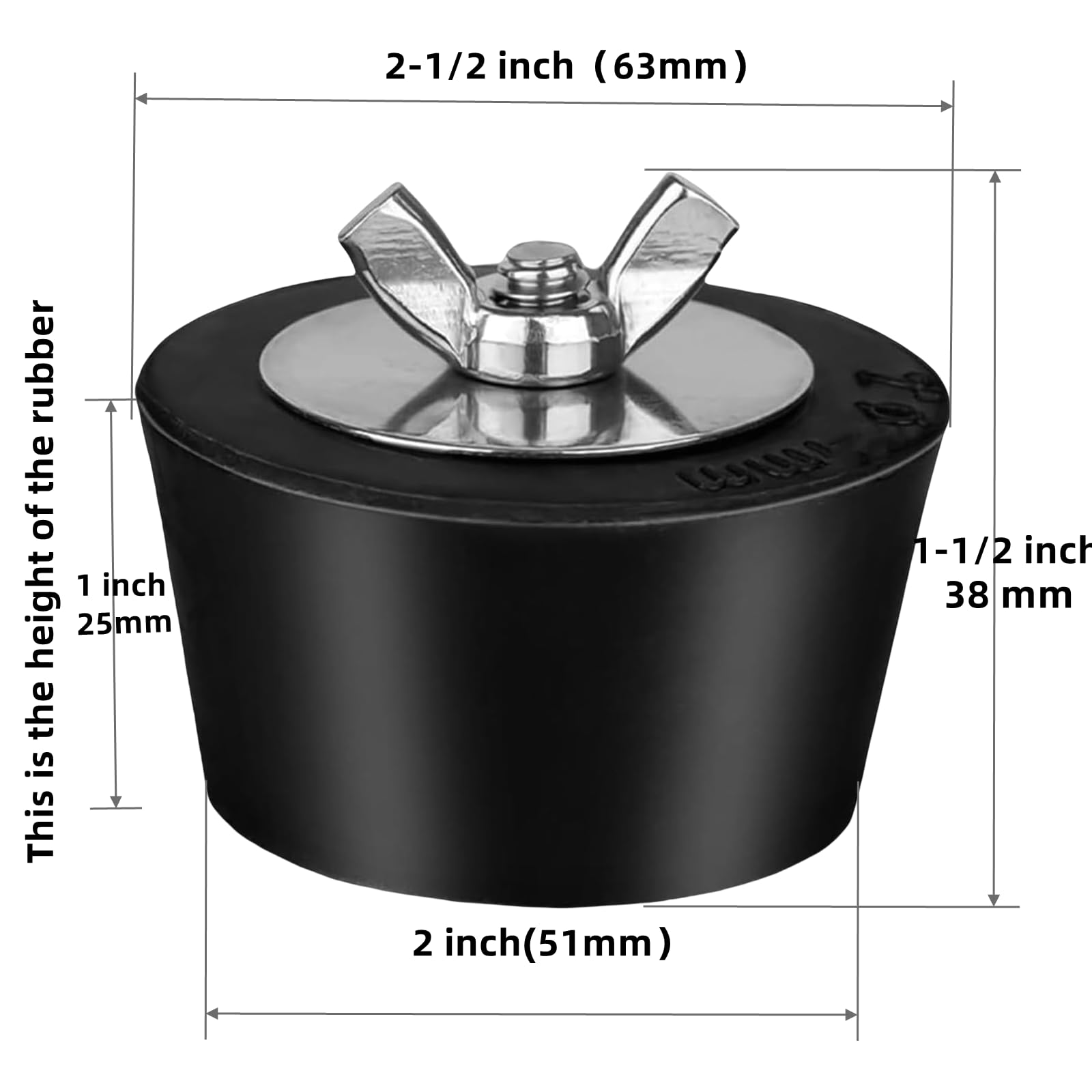 ADKUN pool winterizing plug with stainless steel bolts highlights secure, durable installation.