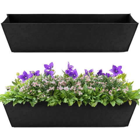 Adnee 30-inch fabric liner for rectangular planters supports durable gardening.