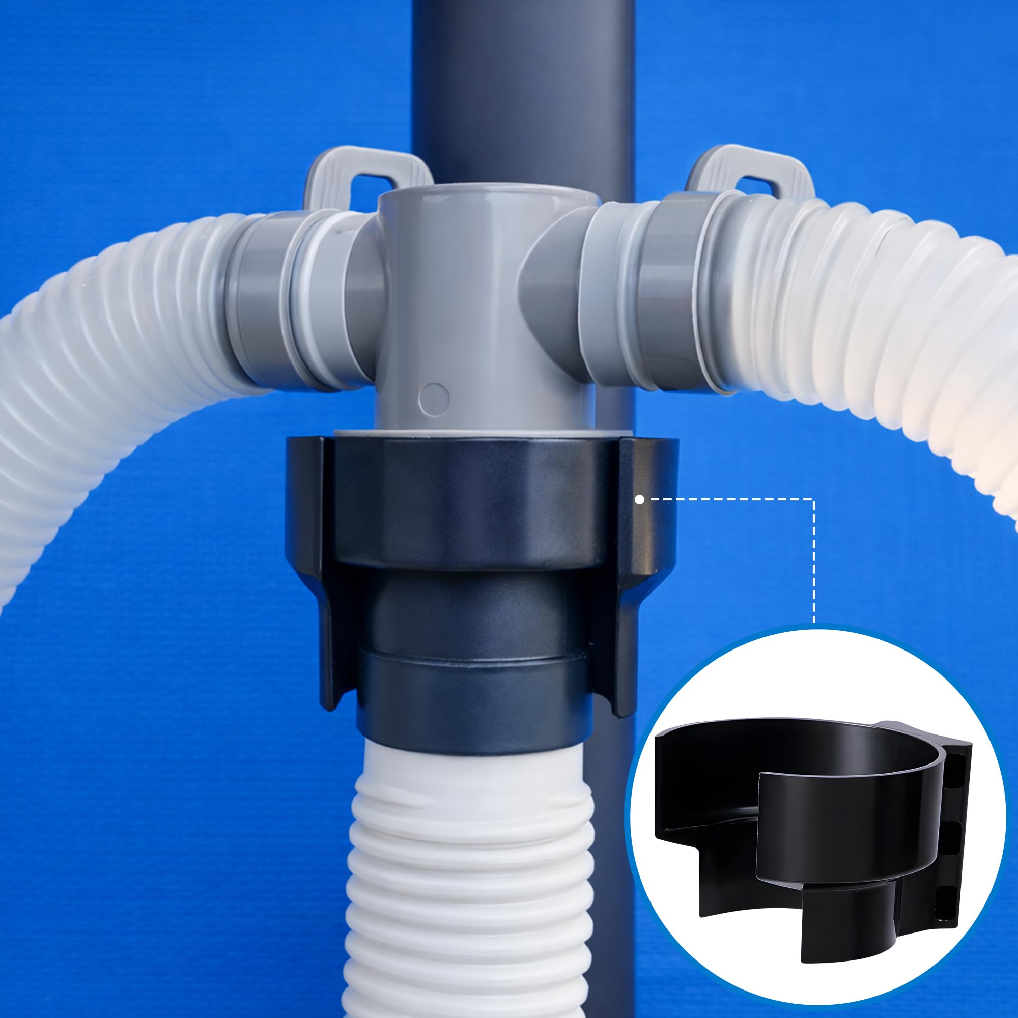 Adnee above-ground pool accessory bracket supports durable pool setup