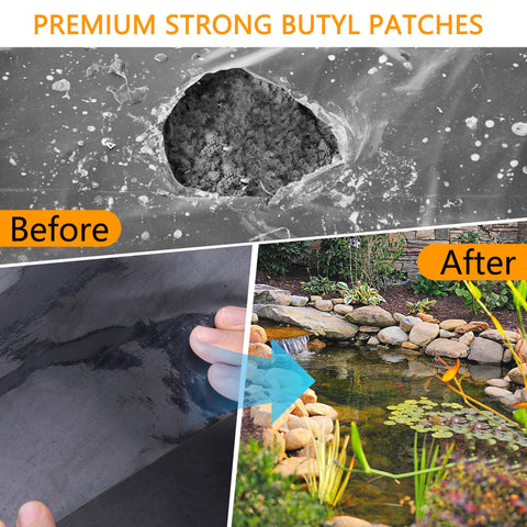 adnee adhesive patch provides weather resistance and longevity for outdoor ponds.