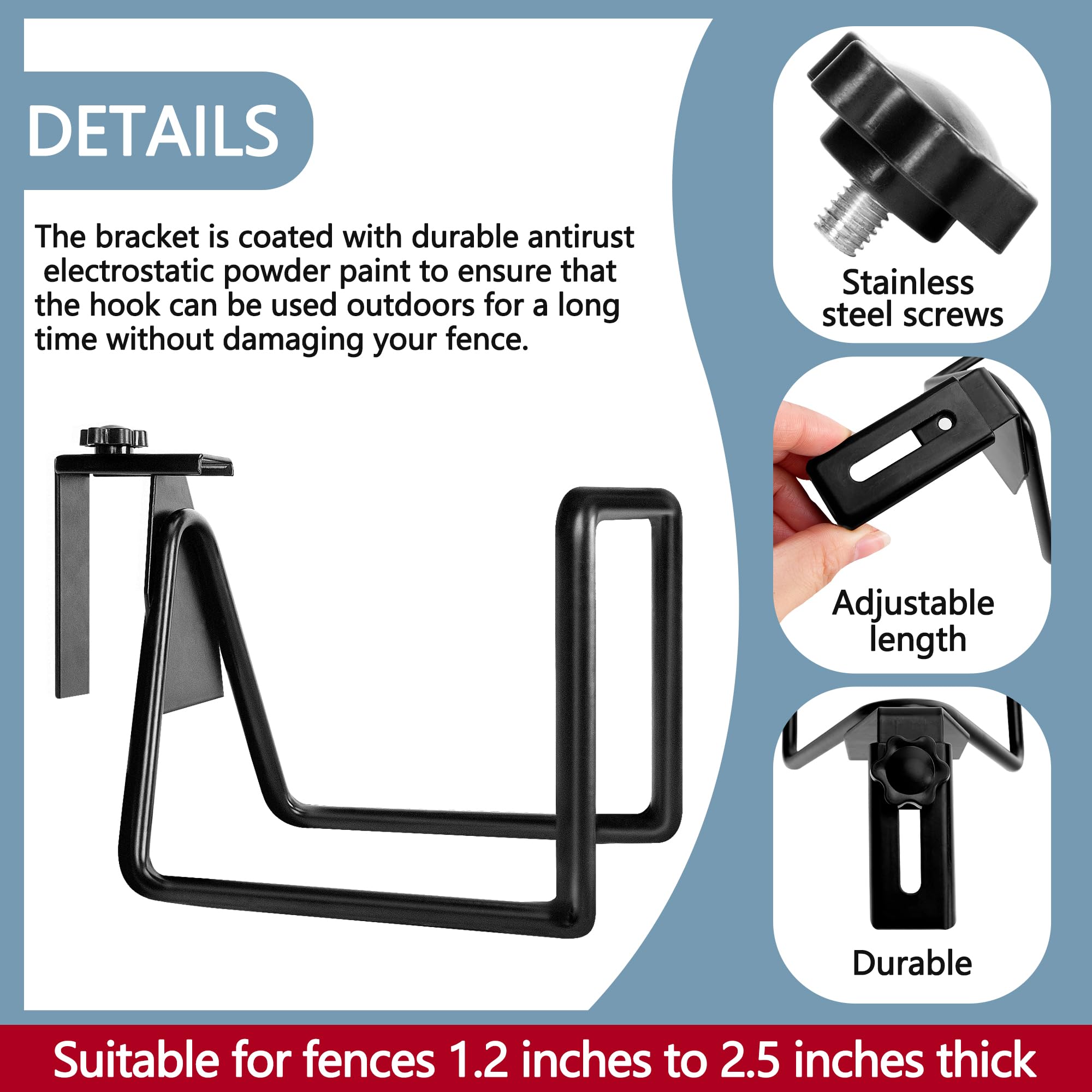 Adnee adjustable hose reel bracket supports different hose lengths with easy setup.