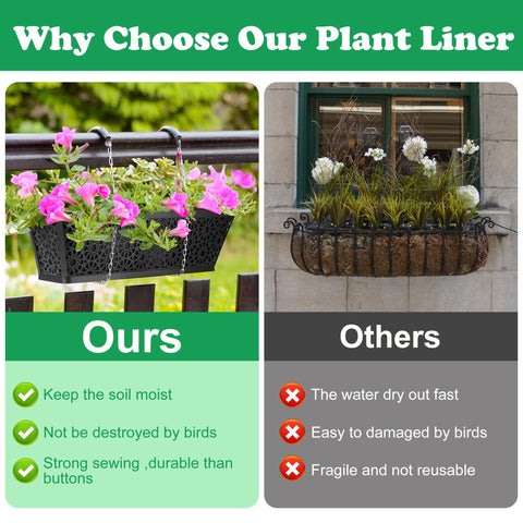 Adnee breathable liner for outdoor planters keeps roots comfortable through seasons.