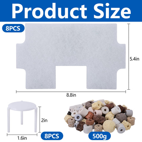 Adnee ceramic rings 500g stabilize water quality.
