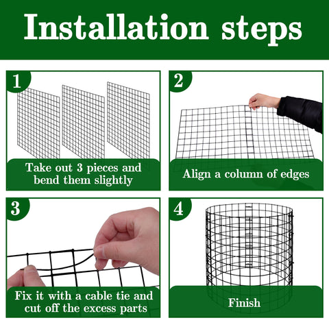 Adnee circular grid panels assemble into versatile garden cages for various plants.
