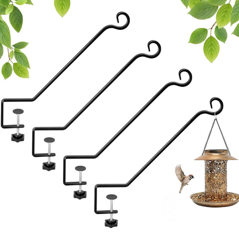 Adnee deck rail hanger supports a flowering plant securely on a railing.