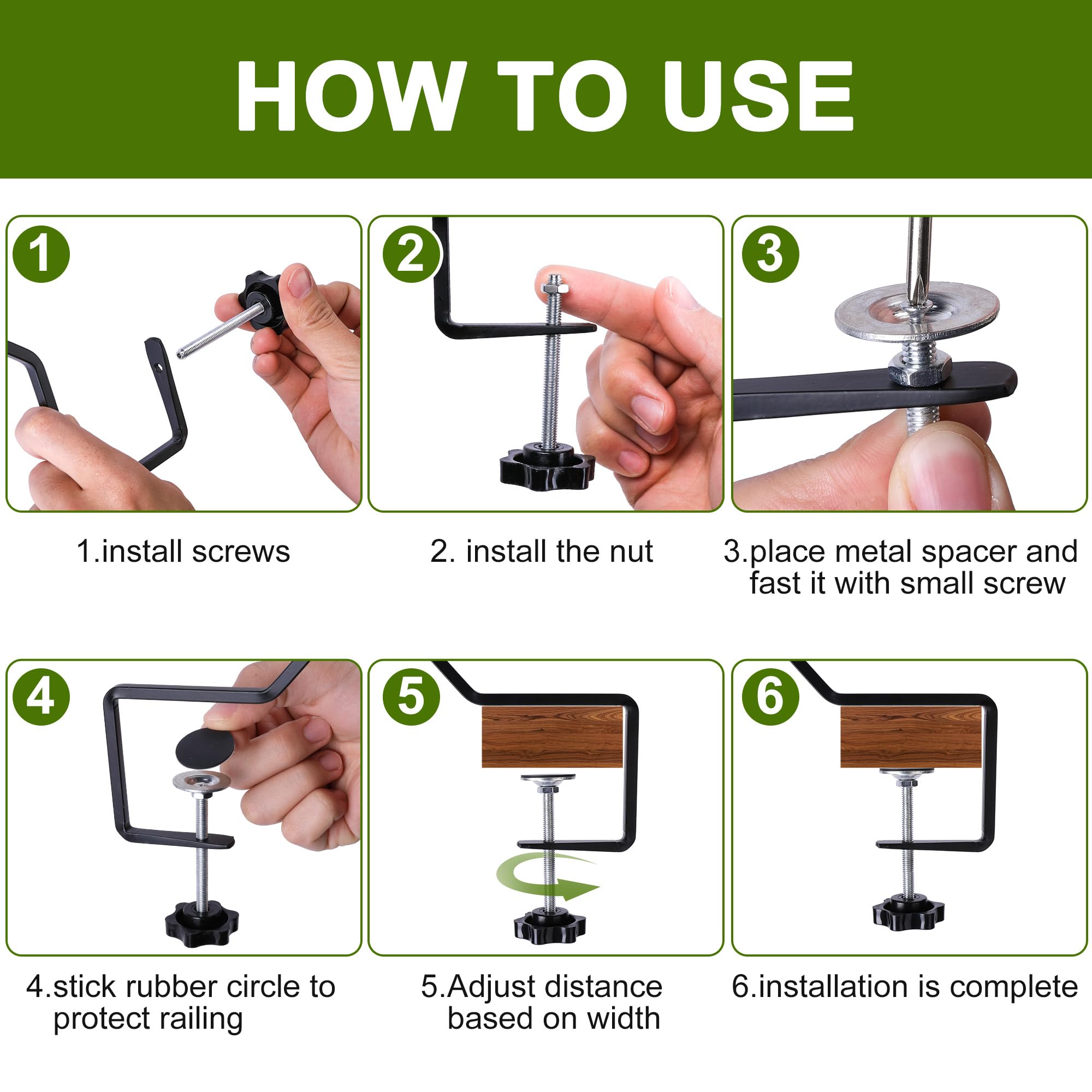 Adnee easy-install deck hooks snap on without tools for quick setup.