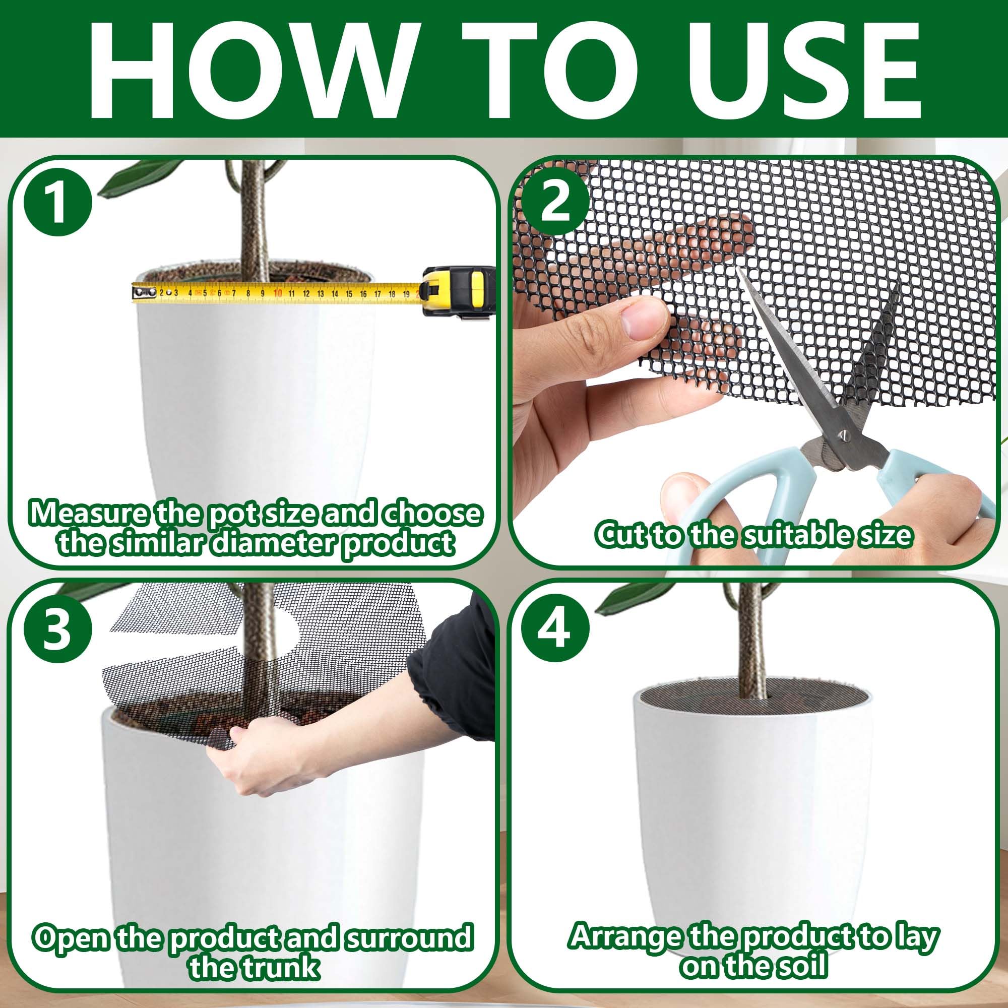 Adnee grid opens easily for quick placement around roots.