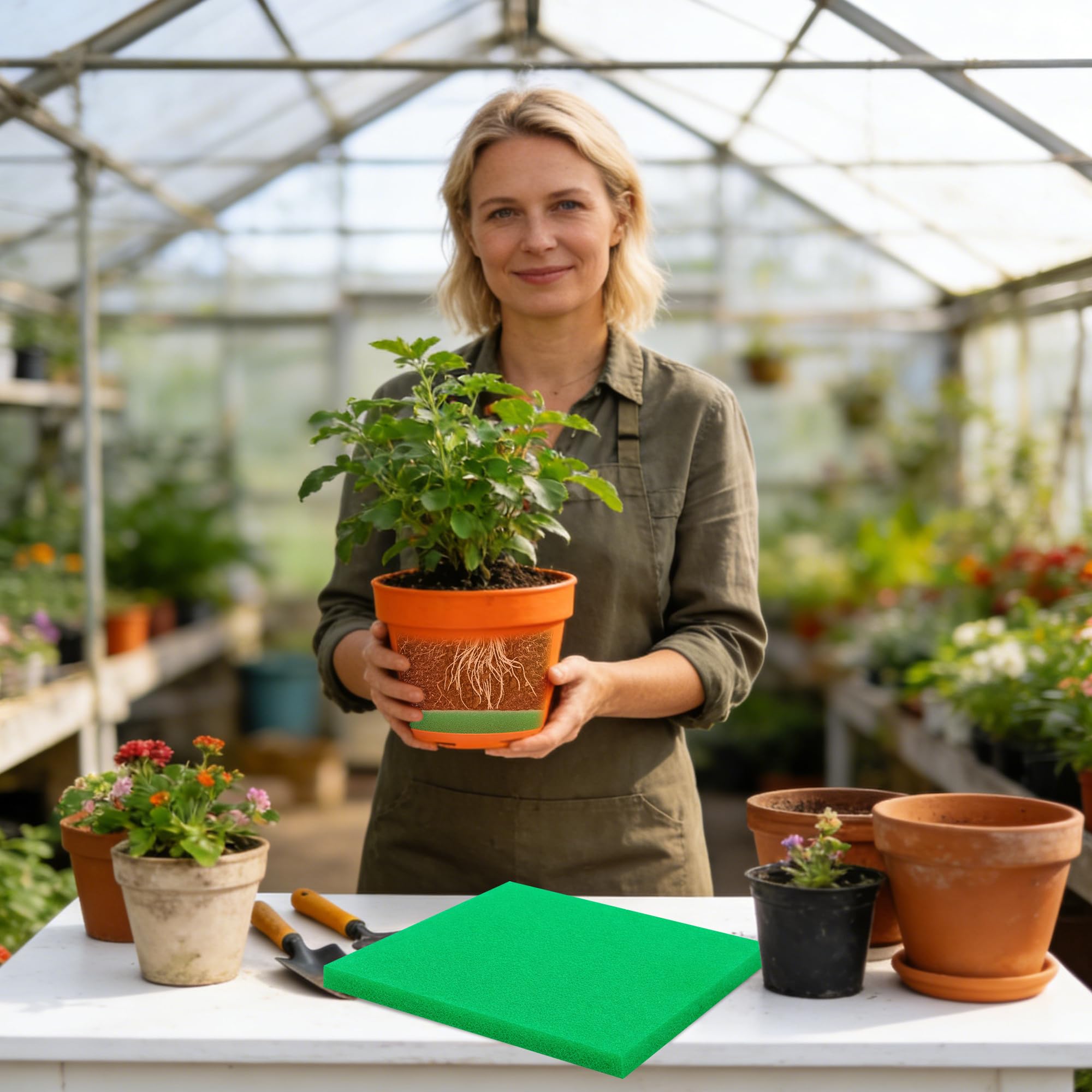 Adnee eco-friendly planter insert promotes long-term plant health.