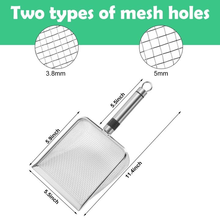Adnee garden sifter with 5mm mesh for quick debris removal.