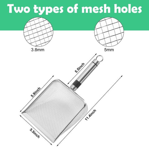 Adnee garden sifter with 5mm mesh for quick debris removal.