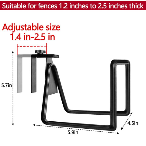 Adnee heavy-duty hose hanger in black metal for durable outdoor storage.
