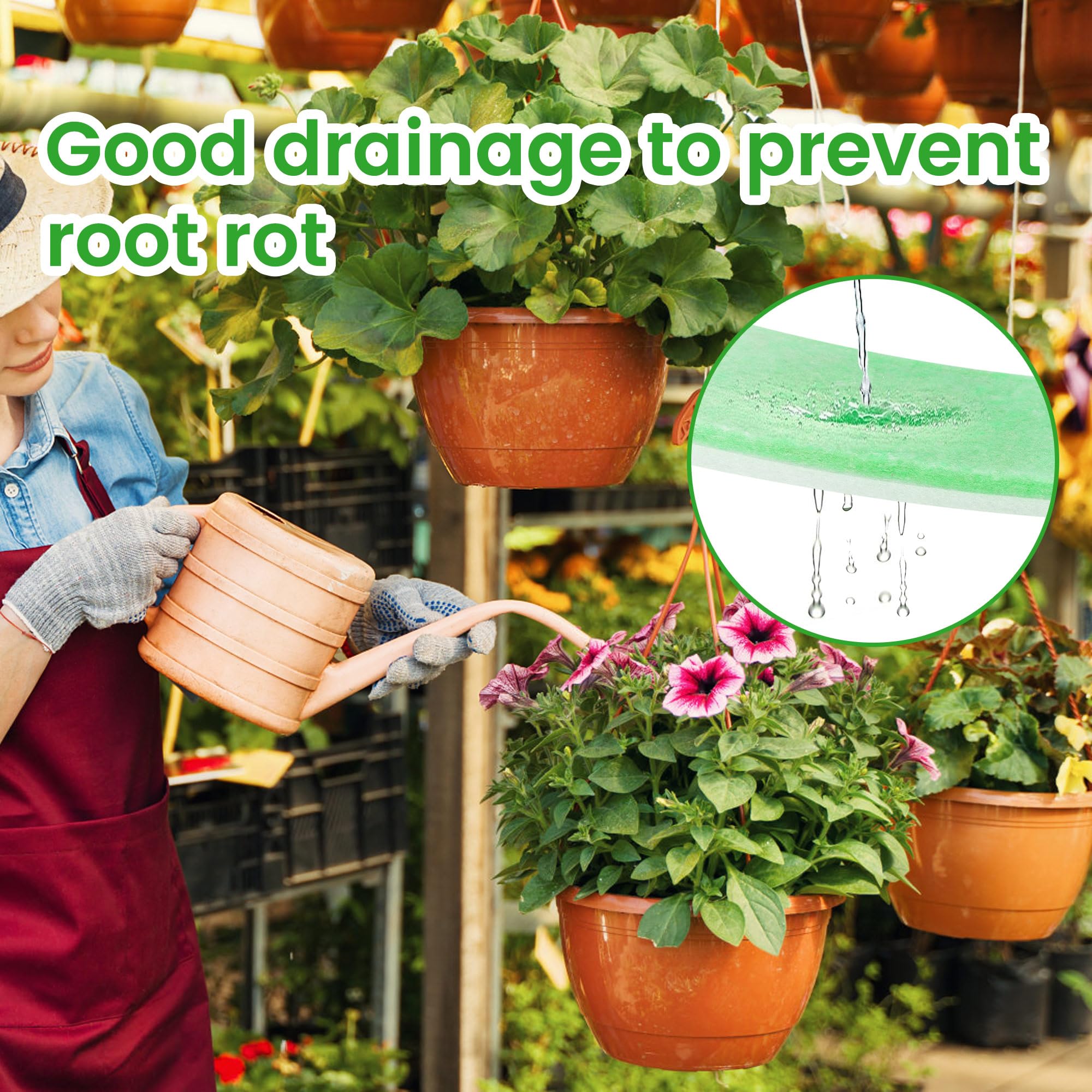 Adnee indoor outdoor planter mats reduce pot weight