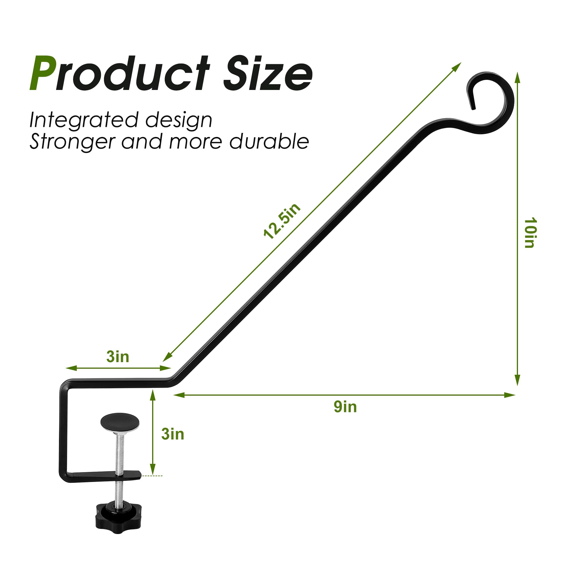 Adnee non-slip clamp ensures a stable grip on thin railing posts.