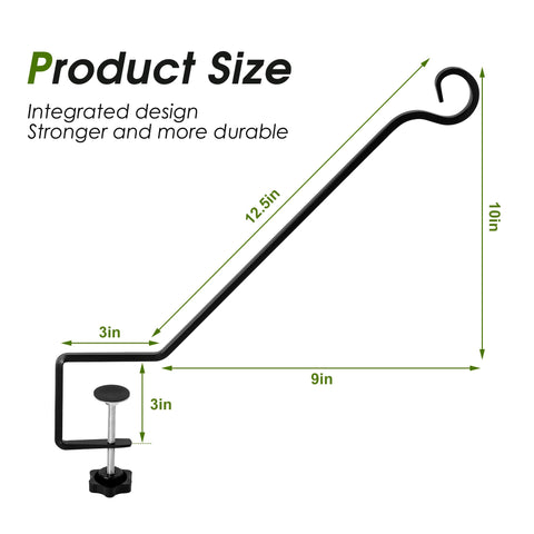 Adnee non-slip clamp ensures a stable grip on thin railing posts.