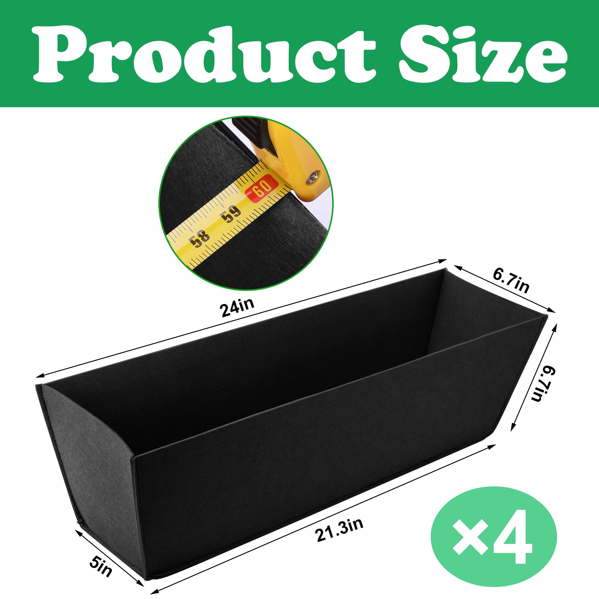 Adnee nonwoven planter liner in black felt enhances soil moisture retention for outdoor plants.