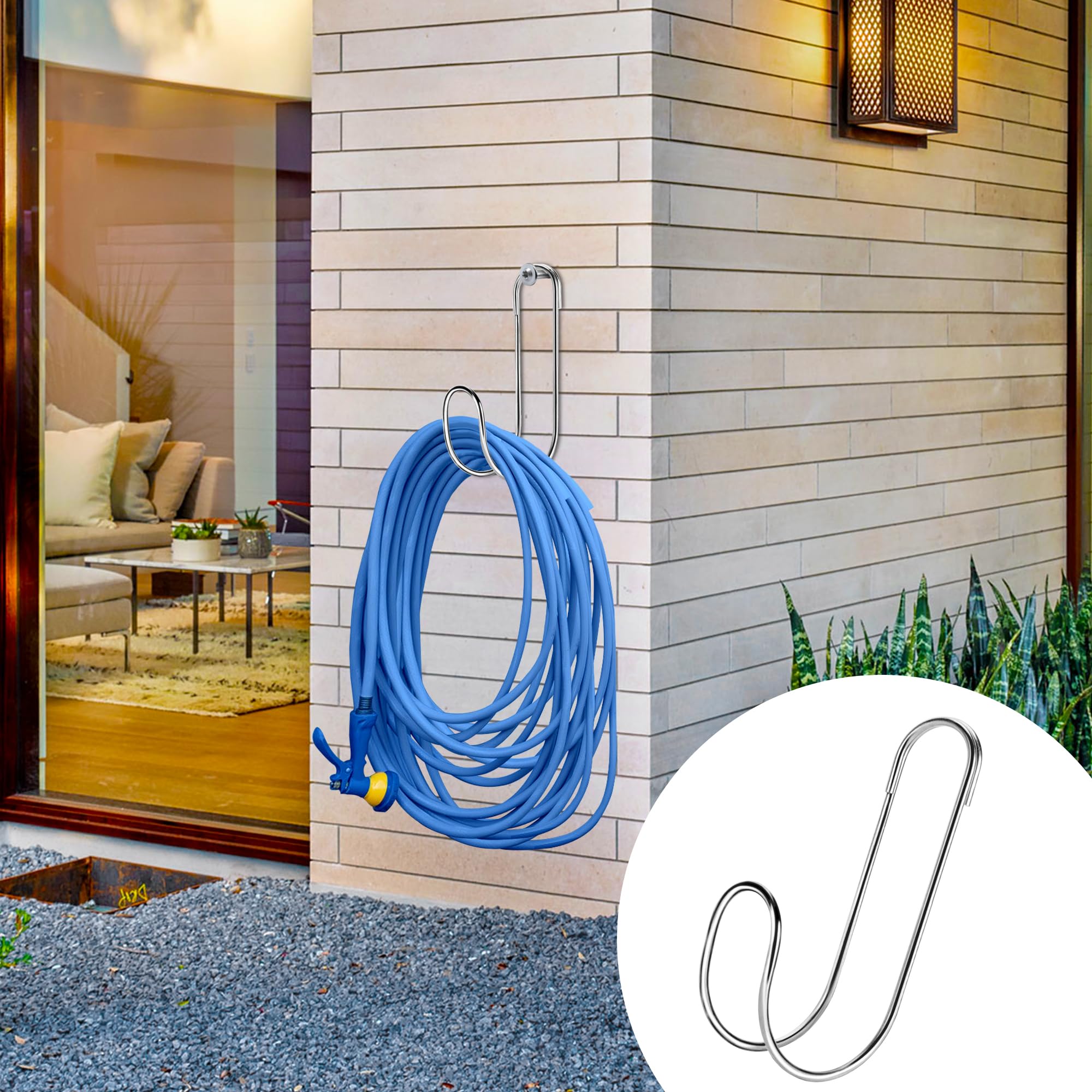 Adnee outdoor-friendly hose hook set designed for rain and sun exposure.