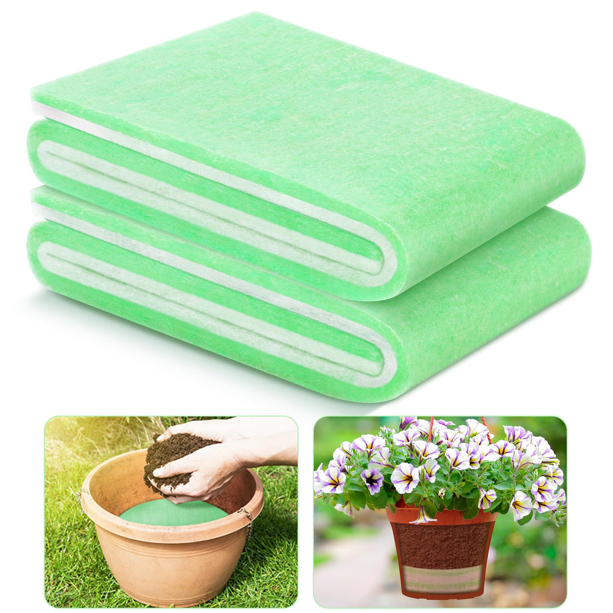 Adnee planter drainage cotton mats for lightweight root-friendly setup