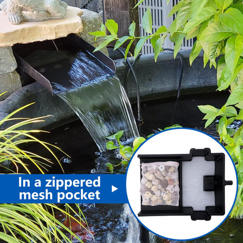 Adnee pond ecosystem improvement through balanced filtration.