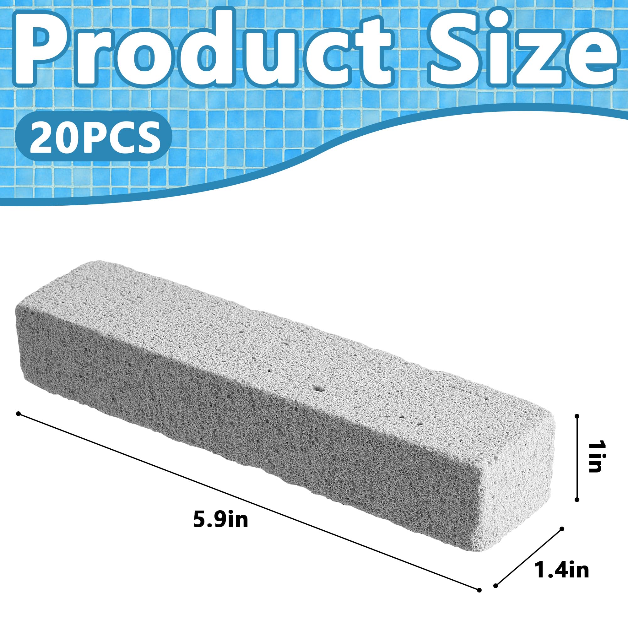 Adnee pool pumice stone for grout cleaning eliminates mineral buildup safely