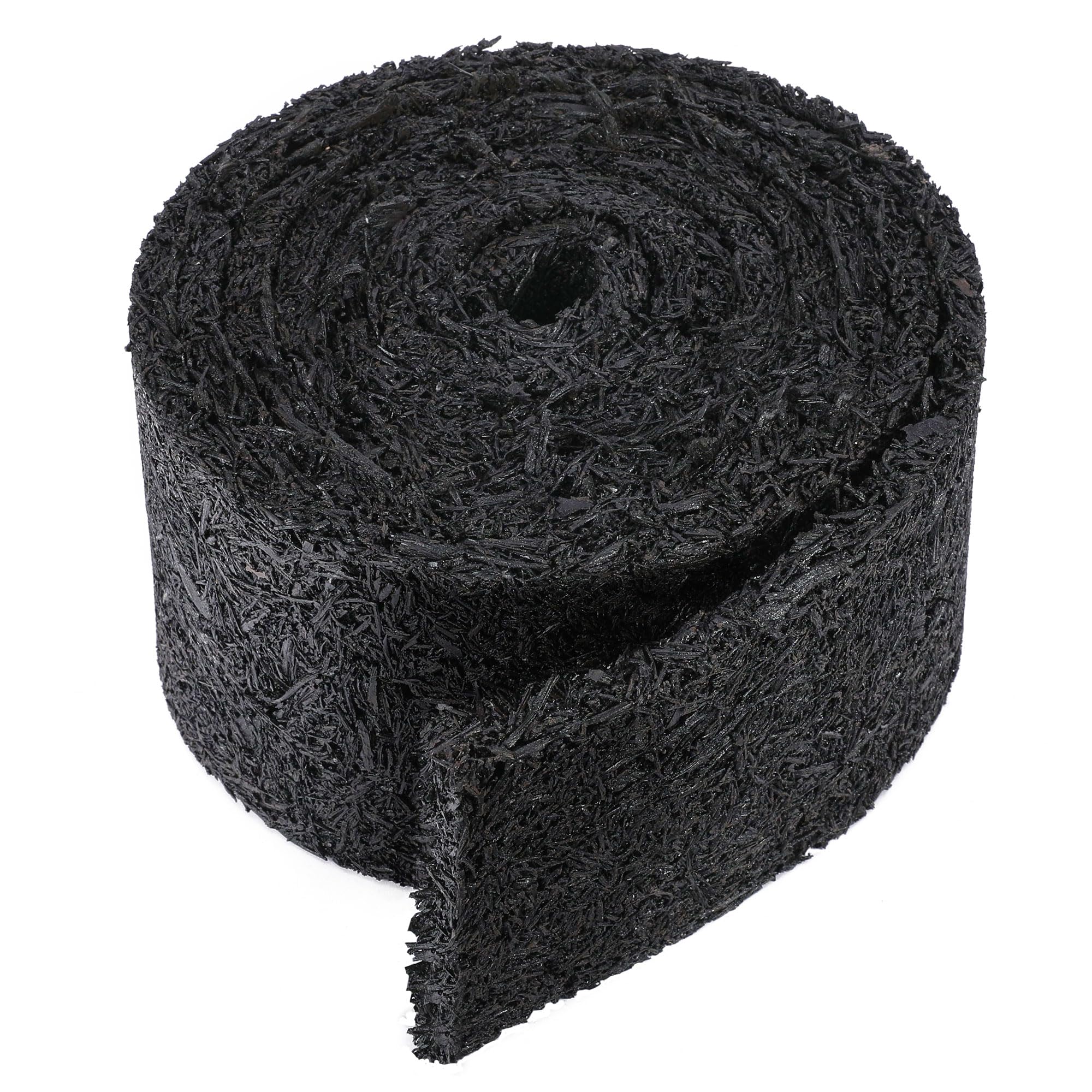 Adnee rubber mulch roll edge along garden bed for a clean, durable border