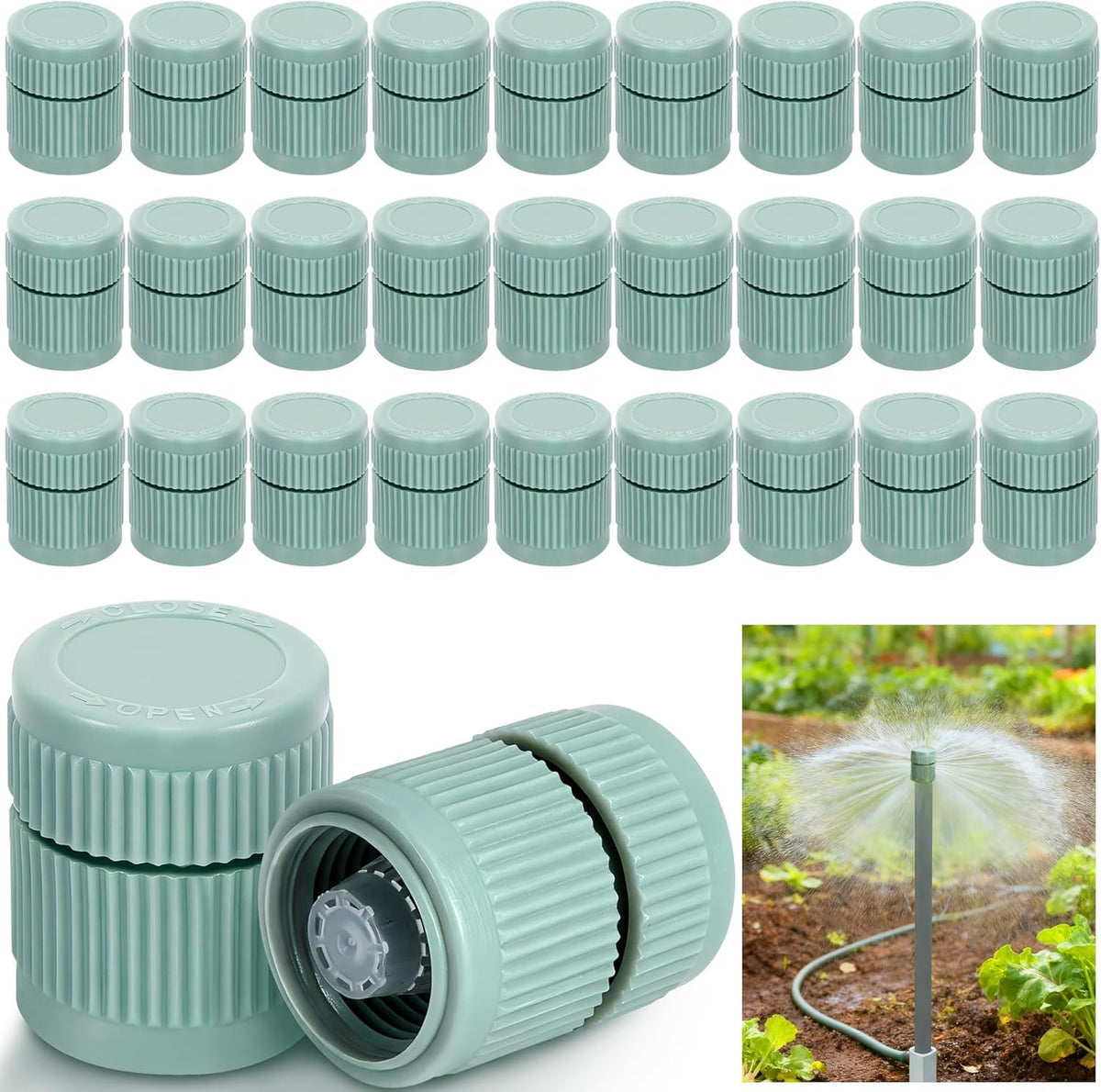 Adnee shrub head mushroom bubbler with flow control for precise watering