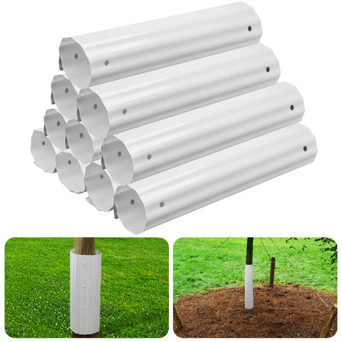 Adnee 10pcs tree guard protectors shield saplings from lawn equipment