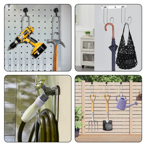 Adnee two faucet mounting hooks organize hoses neatly, reducing tangles.