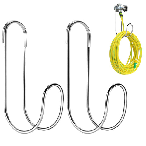 Adnee two-pack hose hook with open design for easy faucet mounting and adjustable storage.