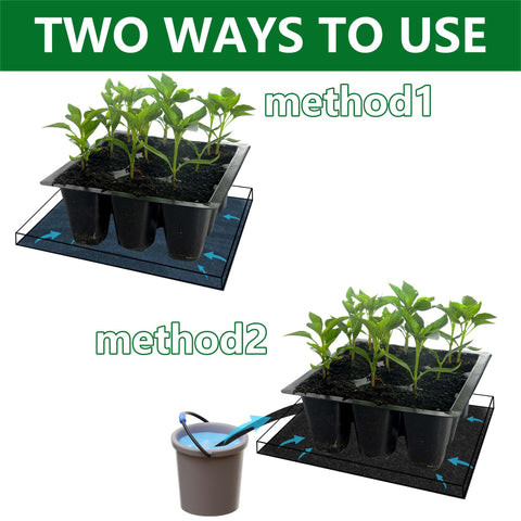 Adnee capillary mat cut to size for customized watering in DIY hydroponics.