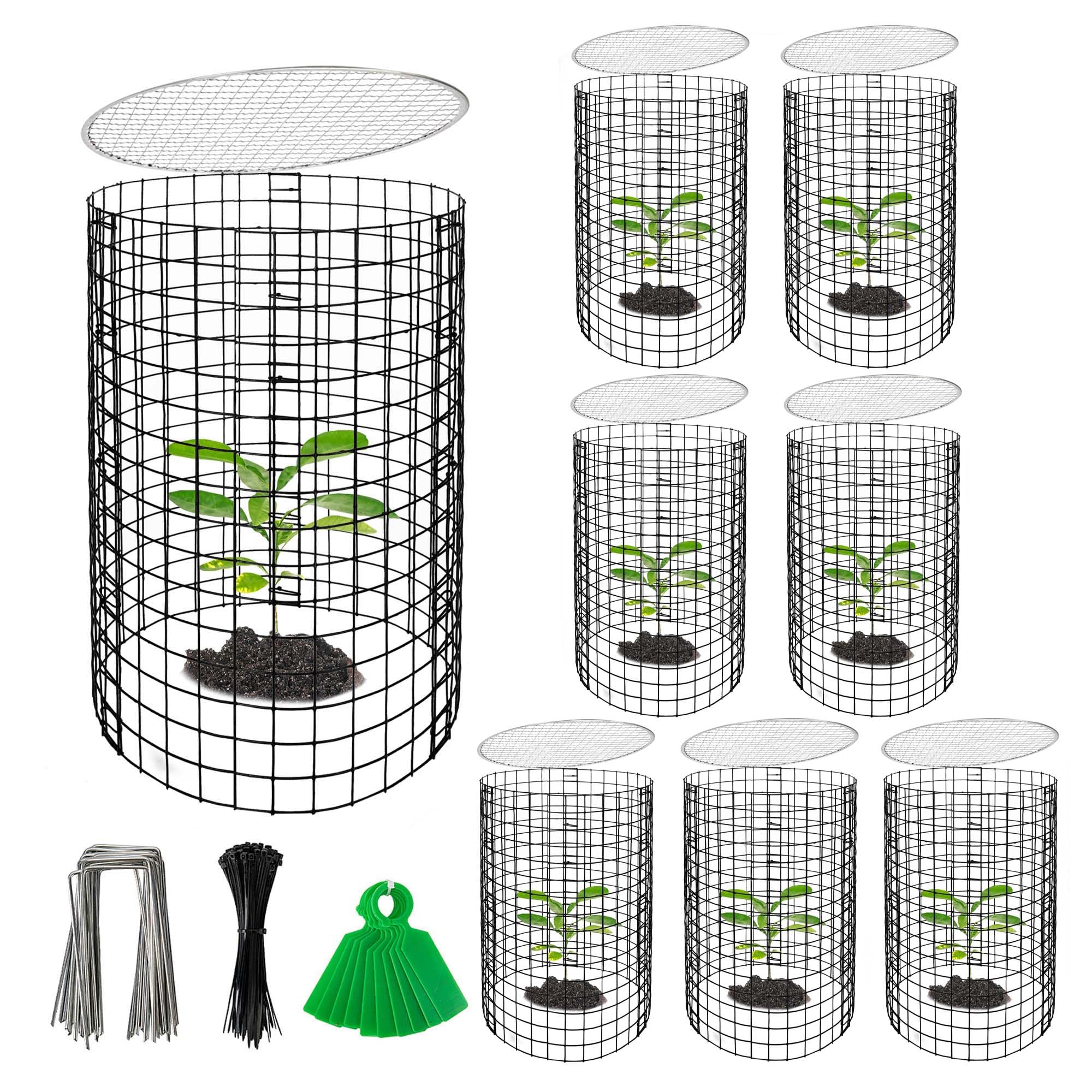 Adnee wire plant protector 20in tall, 11in diameter shields garden plants.