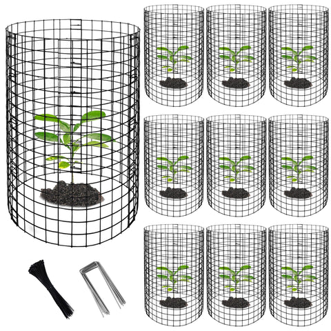 Adnee wire plant protector panel ready to assemble around seedlings for durable coverage.