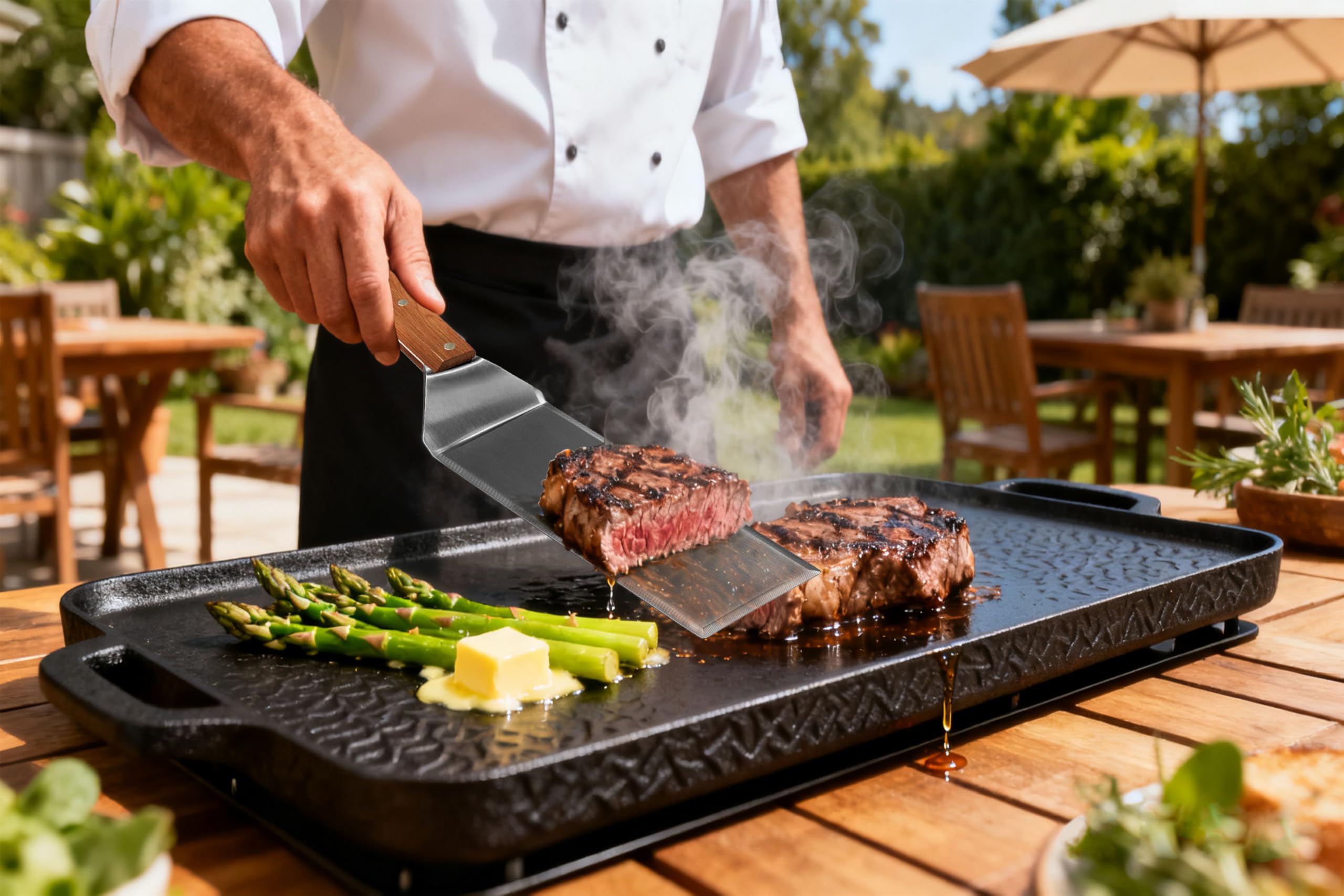 Adoco reminder about wooden-handled spatula care not dishwasher safe