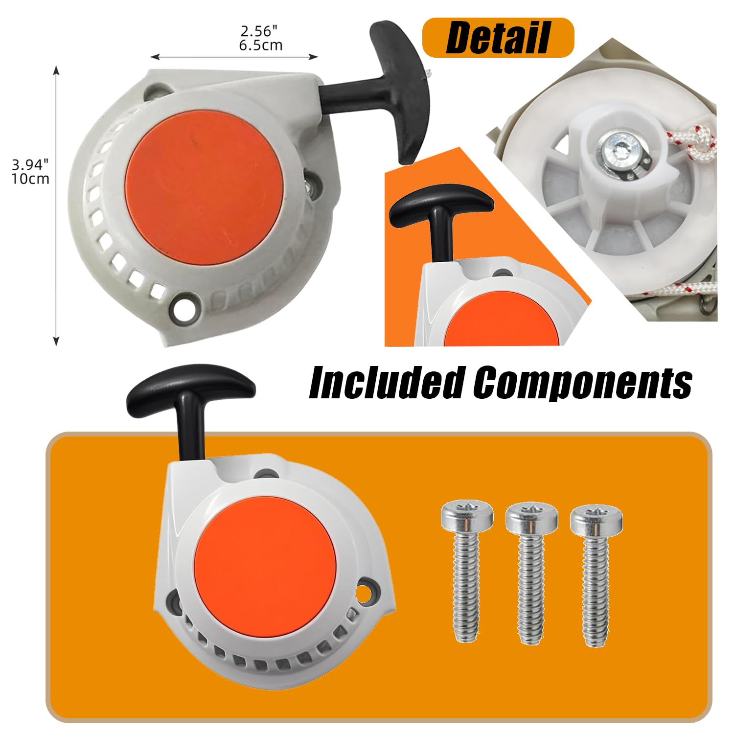 Adorih FS94R-compatible recoil starter ready for replacement