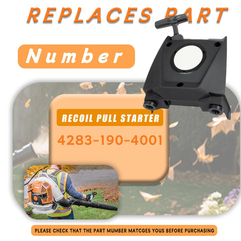 Adorih recoil starter shell close-up highlighting sturdy construction.